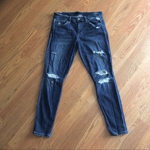 Distressed Joe’s Skinny Ankle Jeans Sz 29 Mid-wash